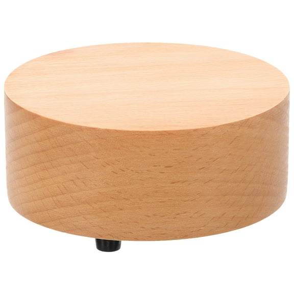 WHAMVOX Portable Light Brown Wooden Music Box for Desktop Decoration Creative DIY Gift and Home Decor