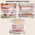 thumbnail image 5 of 3-in-1 Baby Bassinet Bedside Sleeper with Wheels, Mosquito Net, Mattress and Storage Basket, 5 of 7