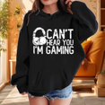 thumbnail image 5 of Gelikeya Funny Can't Hear You I'm Gaming Hoodies for Girls Cute Casual Sweatshirt Long Sleeve Pullover Shirts 3-12Y (Black, 5-6 Years), 5 of 5
