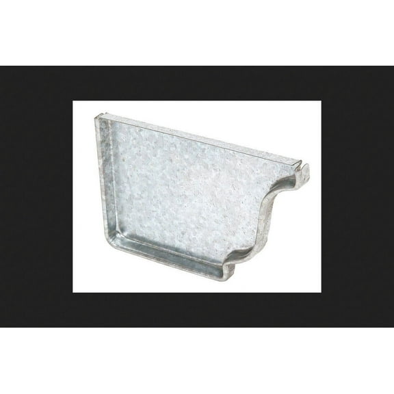 Amerimax K Slip End Cap 4 " Galvanized Left Hand