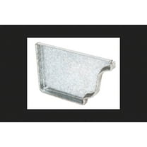 Amerimax K Slip End Cap 4 " Galvanized Left Hand