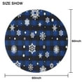 thumbnail image 6 of Blue Christmas Snowflake Pattern Round Tablecloth 60"x60",Wrinkle Wipeable Table Cloth for Kitchen Dining Room Picnic Patio Party, 6 of 6