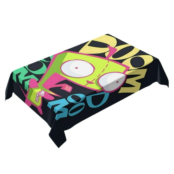 Invader Zim Themed Square Tablecloth 54 * 72 Inches Durable Stylish
