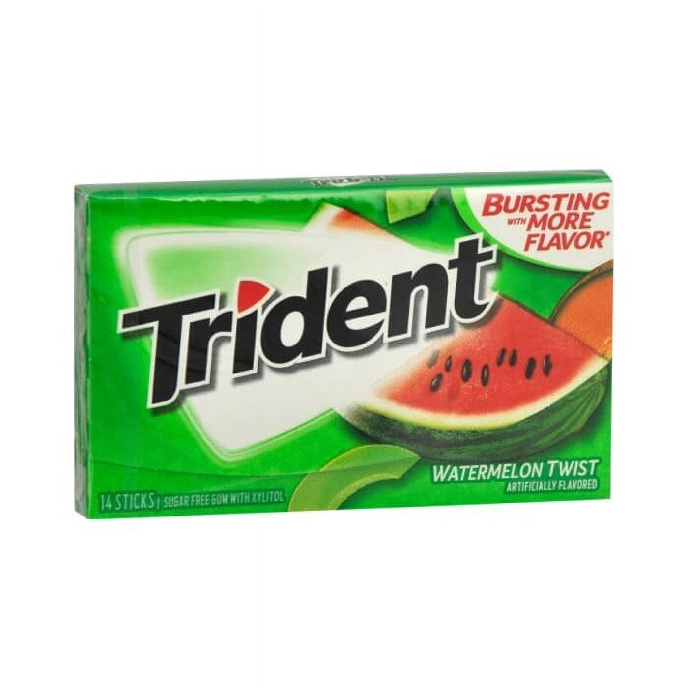 Trident Sugar Free Gum 14 Sticks - Watermelon Twist [ 6 Pack ]