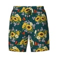 thumbnail image 5 of Rocae Sunflowers for Men's Swim Trunks Quick Dry With Two Side Pockets and One Lined Patch Pocket3X-Large, 5 of 9