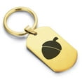 thumbnail image 1 of Stainless Steel Acorn Good Luck Charm Dog Tag Keychain Circle Ring, 1 of 2