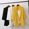 thumbnail image 1 of Manteau d'Été pour Femme en Coton et Lin, Mi-Long, Ample, Veste de Complet, 1 of 6