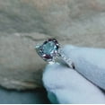 thumbnail image 3 of Alexandrite Ring, 925 Sterling Silver Ring, Color Change Stone Oval Cut Ring, 3 of 10