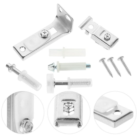 WHAMVOX 1Set Bifold Door Hardware Kit Silver for Closet Door and Bifold Door Repair Bracket
