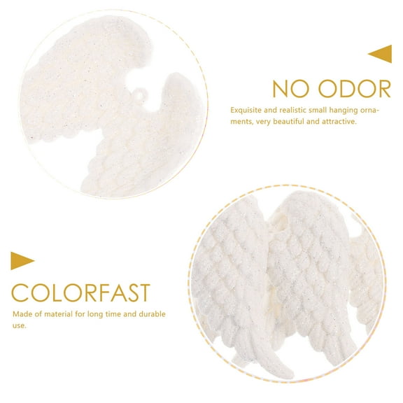 ELAYARD Set of 3 Wing Ornaments Hanging Decorations for Christmas Tree and Cozy Holiday Atmosphere