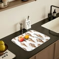 thumbnail image 5 of Yayeee Dish Drying Mat for Kitchen Counter 16" x 18" Microfiber Super Absorbent Coffee Decorative Pad, Brown Ice Cream Pattern, 5 of 9