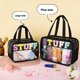 thumbnail image 2 of Bolsa de maquillaje SIMBOOM Clear Letter Black Talla L impermeable, 2 of 8