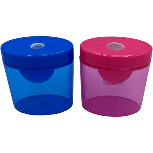Pencil and Crayon Sharpeners, 2-ct. Packs - Total of 4 Sharpeners (Pink/Blue)