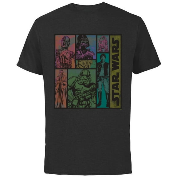 Star Wars Classic Comic Art Episode IV Retro Vintage - Short Sleeve Cotton T-Shirt for Adults - Customized-Black
