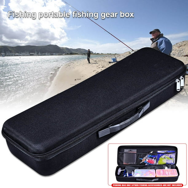 1 Pcs Tackle Storage Box Bag Case Double Zipper Fishing Rod Reel Bait  Accessories 