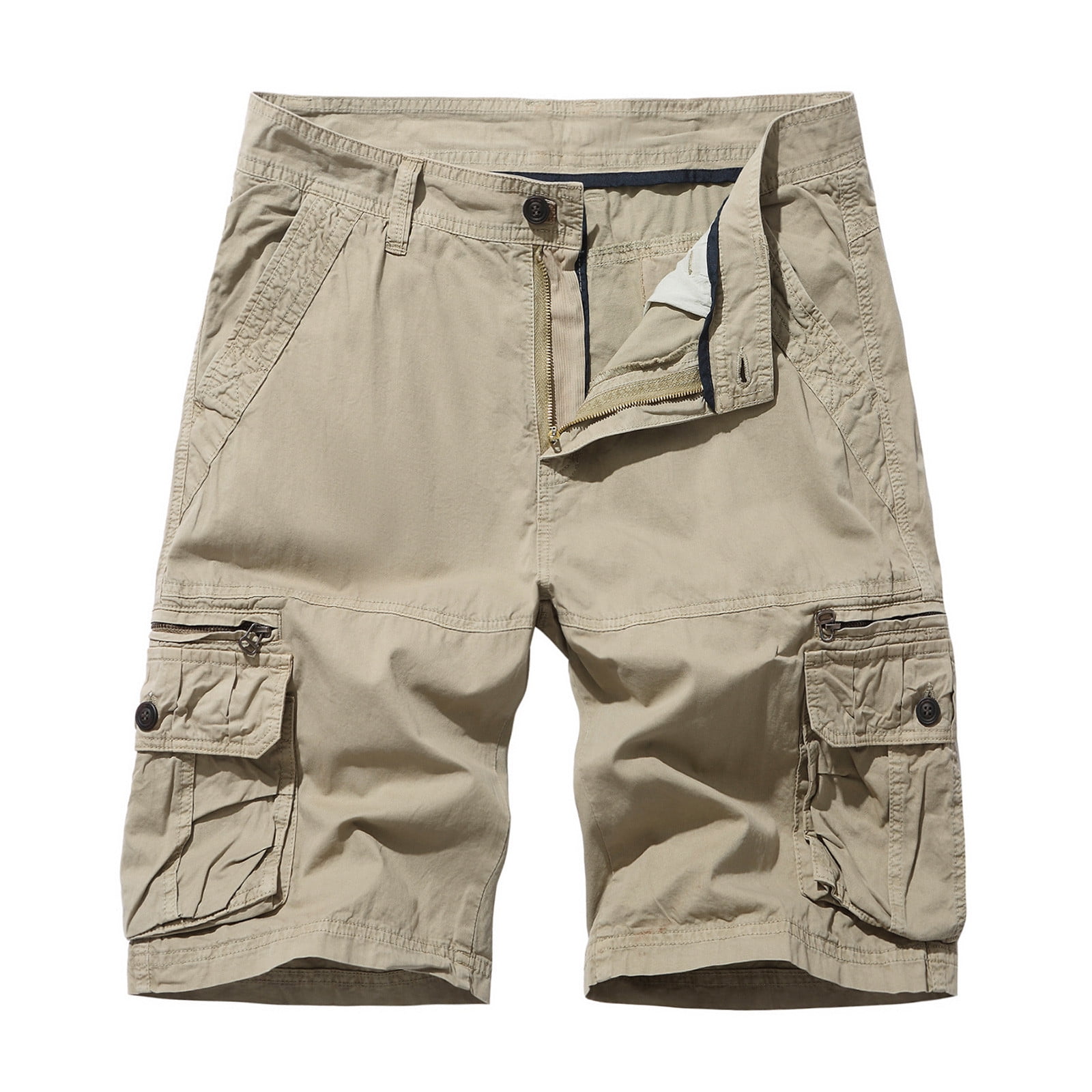 jsaierl Men's Cargo Shorts Plus Size Multi Pockets Shorts Outdoor ...