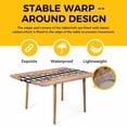 thumbnail image 4 of Colorful Flowers Table Cloths for 5 Foot Rectangle Tables, Spring Floral Elegant Pastoral Wooden Patio Waterproof Elastic Fitted Tablecloths, Washable Rectangular Table Cover for Camping, 4 of 8