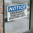 thumbnail image 4 of (2 Pack) Emergency Evacuation Meeting Area OSHA Notice Sign 7 Inch X 5 Inch Vinyl Label Decal Sticker Weather Resistant, UV Protected for Workplace, Business, and Construction Site,, 4 of 7