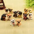 thumbnail image 3 of Gwong Decoración hogareña 12pcs Mini Puppy Post Simulation Dog Ornamento de perro Estatua de resina Regalo de Navidad Colección Gwong 29681, 3 of 7