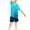 Sky Blue, variant on Little Boy Outfits Striped Crew Neck Short Sleeve Top with Elastic Waist Shorts Nice Air Circulation for Outside Wearing Short Sleeve Top Set