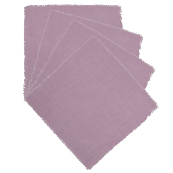 Raindrops 4Pcs Small Cloth Napkins in Lavender for Family Friends Kitchen and Parties