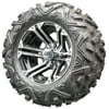 Golf Cart Wheels and Tires Combo - 12" RHOX RX330 Machined - Set of 4