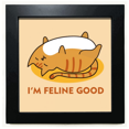 thumbnail image 1 of Cat Sleep Feeling Emotion Black Square Frame Picture Wall Tabletop, 1 of 3