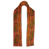 Dupsie's Men's Women's Orange Kente African Print Shoulder Stole Sash