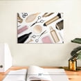 thumbnail image 3 of Elephant Stock Hair Stylist Life Wall Art - Horizontal Canvas Wall Art - Hallway Wall Decor - Fashion And Beauty Canvas - Black And Pink Decor - 12" x 8", 3 of 8