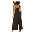 thumbnail image 2 of EMERALD SUNDAE Womens Black Belted Sleeveless Sweetheart Neckline Jumpsuit Wide Leg 18, 2 of 4