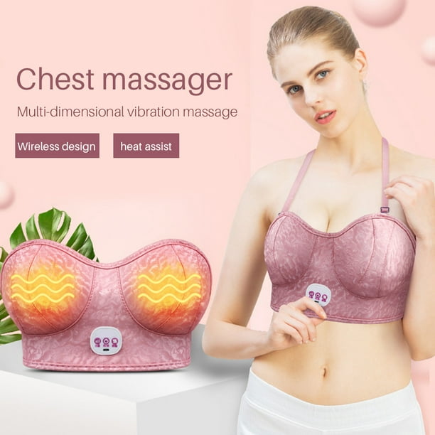 Electric Breast Massager Bra Vibration Breast Enhancement Instrument Hot  Compress EMS Massage Chest Pump - AliExpress