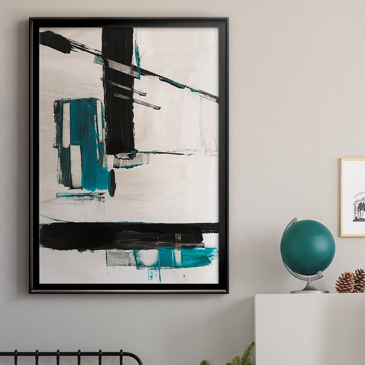 Geometry Notes II Premium Framed Print, in Gold, Black, or Silver - Ready to Hang