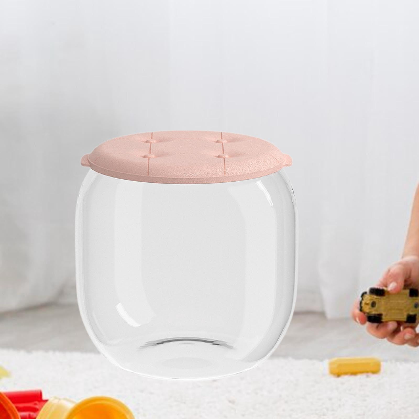Tongina Small Stool Box Building Blocks Storage Box Multifunctional Portable Toy Box Chest Doll Storage Stool for Kids Room Household L