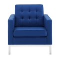 thumbnail image 4 of Modway Loft Tufted Upholstered Faux Leather Armchair, Blue, 4 of 5