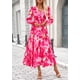 thumbnail image 3 of Vestido PRETTYGARDEN Floral Midi con Escote en V y Mangas Largas Talla XXL, 3 of 9