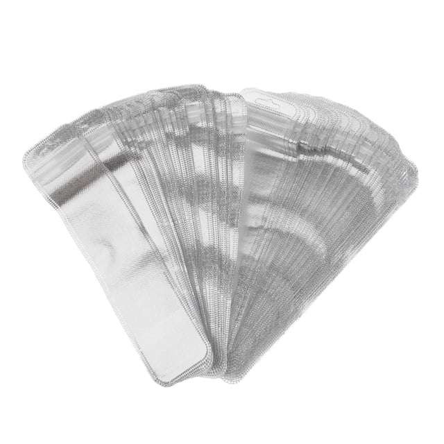 50pcs medio claro PP adhesivo con cierre de cremallera bolsa de embalaje bolsa de regalo de boda 5.5x22cm Sunnimix Bolsas de embalaje de polipropileno