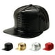 thumbnail image 1 of EeaseMX Gorra de béisbol unisex de piel sintética con diseño de cocodrilo, ajustable, estilo hip hop, con visera plana y cierre trasero (negro), 1 of 4