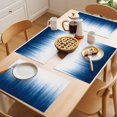 thumbnail image 5 of Blue Ombre Stripe Placemats Set of 8 Abstract Art Gradient Watercolor Place Mats Indoor Wipeable Table Mats Washable Cloth Dining Table Placemats for Kitchen Holiday Party Home Decor 13x19 Inch, 5 of 9