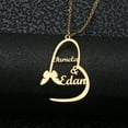 thumbnail image 2 of Custom Name Necklace Fashion Personalized Butterfly Heart Pendant Name Custom Stainless Steel Necklace Two Name Stainless Steel DIY Butterfly Necklace, 2 of 5