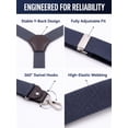 thumbnail image 4 of MOJOGO Vintage Suspenders for Men 1.5 In Y-Back Suspenders for Belt with 3 Supportive Snap Loop Coffee Free Size, 4 of 4