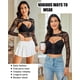 thumbnail image 5 of Conjunto de camisas sin mangas de encaje de 2 piezas Avidlove para mujer, color negro, 5 of 6