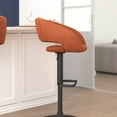 thumbnail image 2 of Flash Furniture Erik 23" - 31.5"H Square Adjustable Swivel Mid Back Barstool, Cognac/Black, 2 of 11