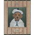 thumbnail image 1 of Chiens en Marins Tenue Beige Papier Peint Nautique Bord Rétro Design, Rouleau 15' x 10", 1 of 3