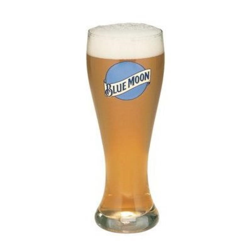 Blue Moon 16 Oz Pilsner Beer Glass Set of 2