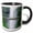 Black/White, variant on 3drose, Multnomah Falls and Bridge, Mount Hood Nf, Columbia Gorge, Oregon, 11oz Two-tone Black Mug