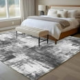 thumbnail image 4 of Black Grey Ombre Area Rugs 6'x9', Washable Small Throw Rugs for Kitchen Dining room, Gradient Abstract Art Vintage Indoor Outdoor Rug Non-Slip Low Pile Carpet Runner Reversible Floor Mats, 4 of 8