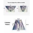 thumbnail image 6 of Waterfall Valances for Windows, Purple Lavender Kitchen Sheer Valance Curtains, Butterfly Flower Abstract Brush Artwork Rod Pocket Elegant Swag Valances for Living Room Bedroom, 47.2"x38.5", 1 Panel, 6 of 8