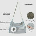 thumbnail image 6 of Nebwoak Breathable Nylon Mesh Cat Carrier, Transparent Portable Foldable Crossbody Pet Carrier with Escape Proof Design for Cats, 6 of 6