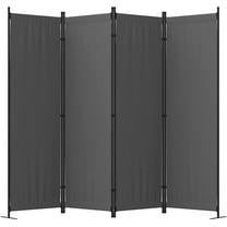 GOJOOASIS Room Dividers Folding Privacy Screens 4 Panel Partition (Grey)