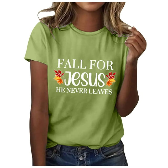 TINZ T-Shirt Imprimé "He Never Leaves" pour Femmes, Manches Longues, 2 T-Shirts